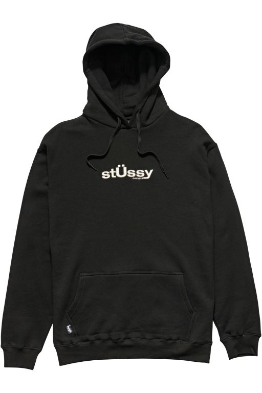 Stussy Mens Designs 50/50 Hoodie Black - JUWML1529